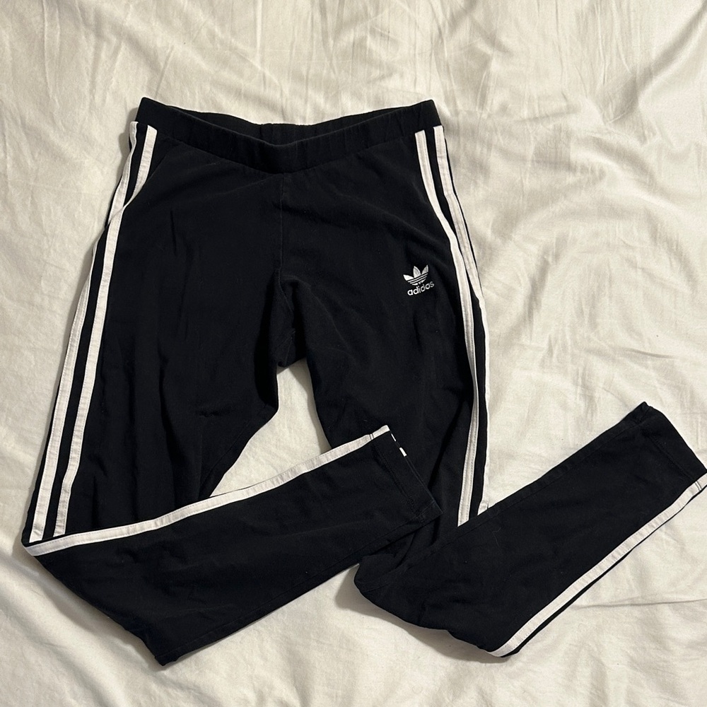 Adidas 3-Stripes Black Leggings | Size S | Classic Logo Activewear